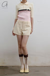 shushutong side slit shorts SS22TR01 naked